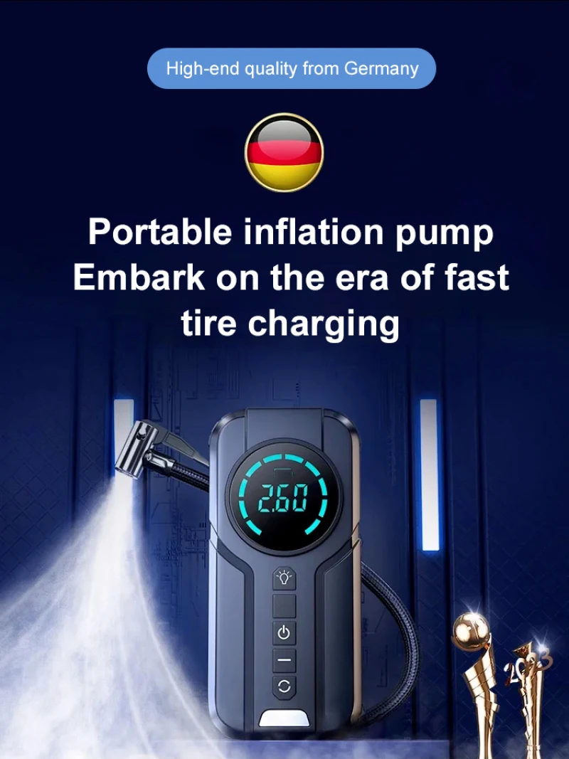 Car Portable Wireless Inflatable Pump Emergency Starter Power Car Electric Car Pump Technology