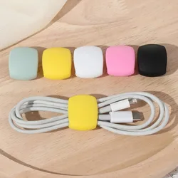 10pc Cable Winder Fashion Simple Round Clip USB Charger Holder Desk Tidy Organiser Wire Cord Lead for Desktop Cable Fixed