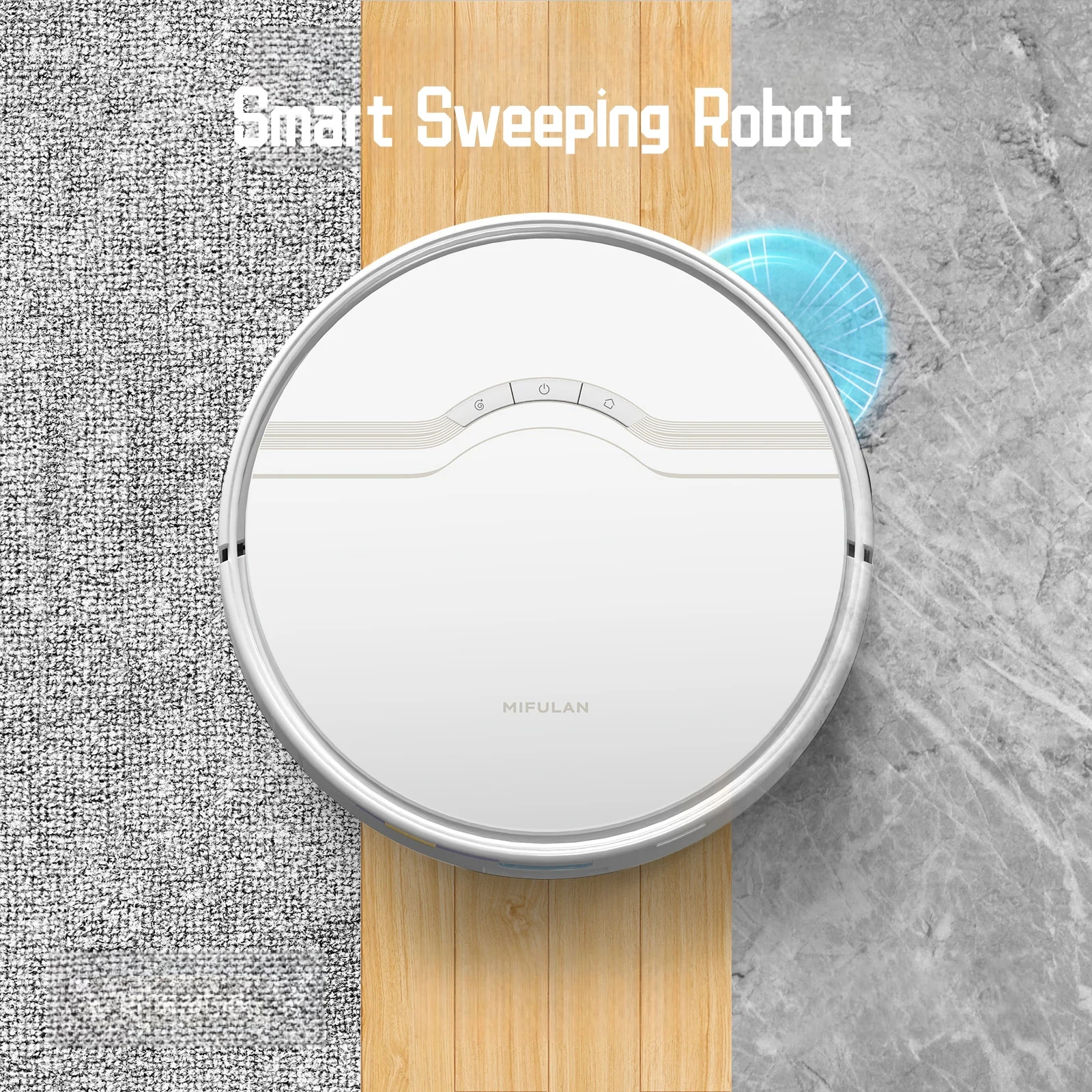 2024 New Robotic Vacuum Cleaner Sweeping Three-in-One Vacuum Cleaning Machine Wireless inteligent Remote Control Home Kitchen