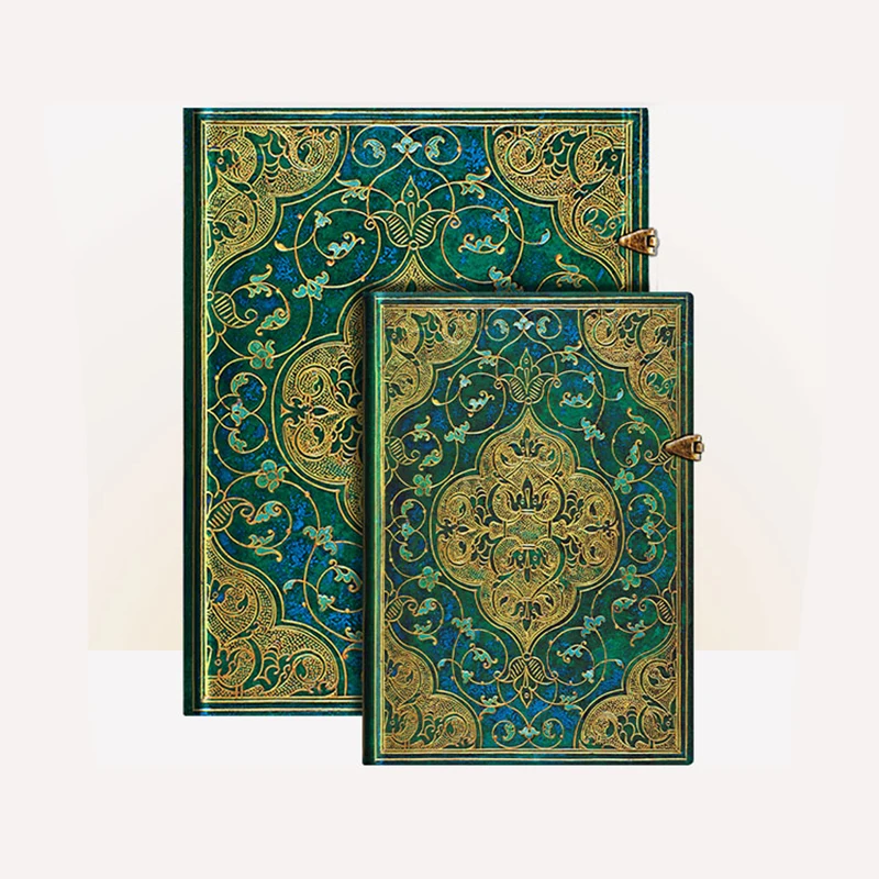 

Paperblanks Creative Turquoise Chronicle Series Soft/Hard Cover Retro Notebook Hand Account Book Acid-free Paper Travel Journal,