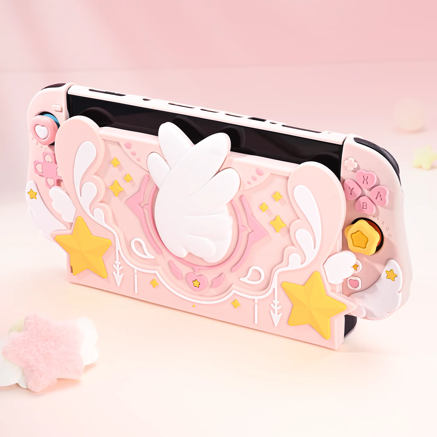 غطاء حماية GeekShare متوافق مع قاعدة شحن Switch 2، وواقي لوحة الواجهة الناعمة من سلسلة Star Wings