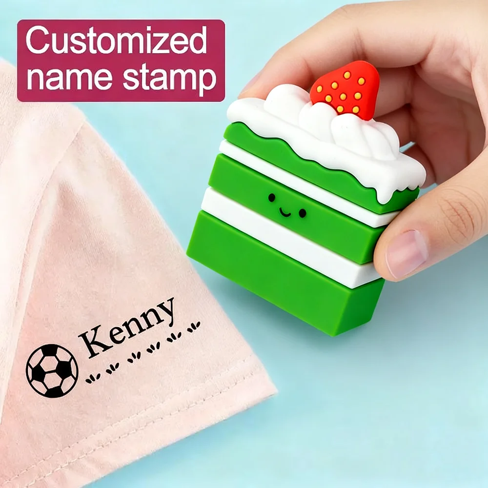 Custom Personalized Name Stamp With Waterproof Ink–Durable Self-Inking Design for School Supplies and Party Favors