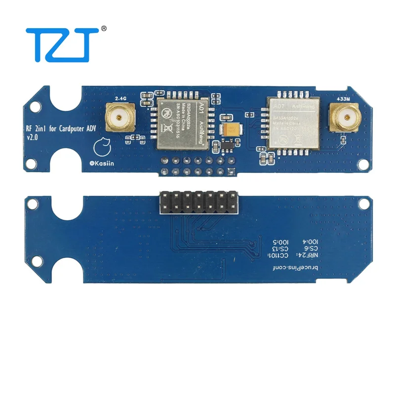 TZT Auto Version CC1101+NRF24 2-IN-1 RF 2.0 Module Development Board for M5Stack Cardputer ADV Support Multi-band RF Learning