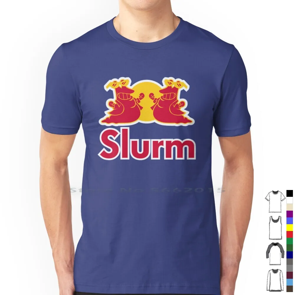 Slurm Energy Drink T Shirt 100% Cotton Slurm Mckenzie Matt Groening Bender Fry Leela Energy Drink Mashup Logo Se7te Comic Funny