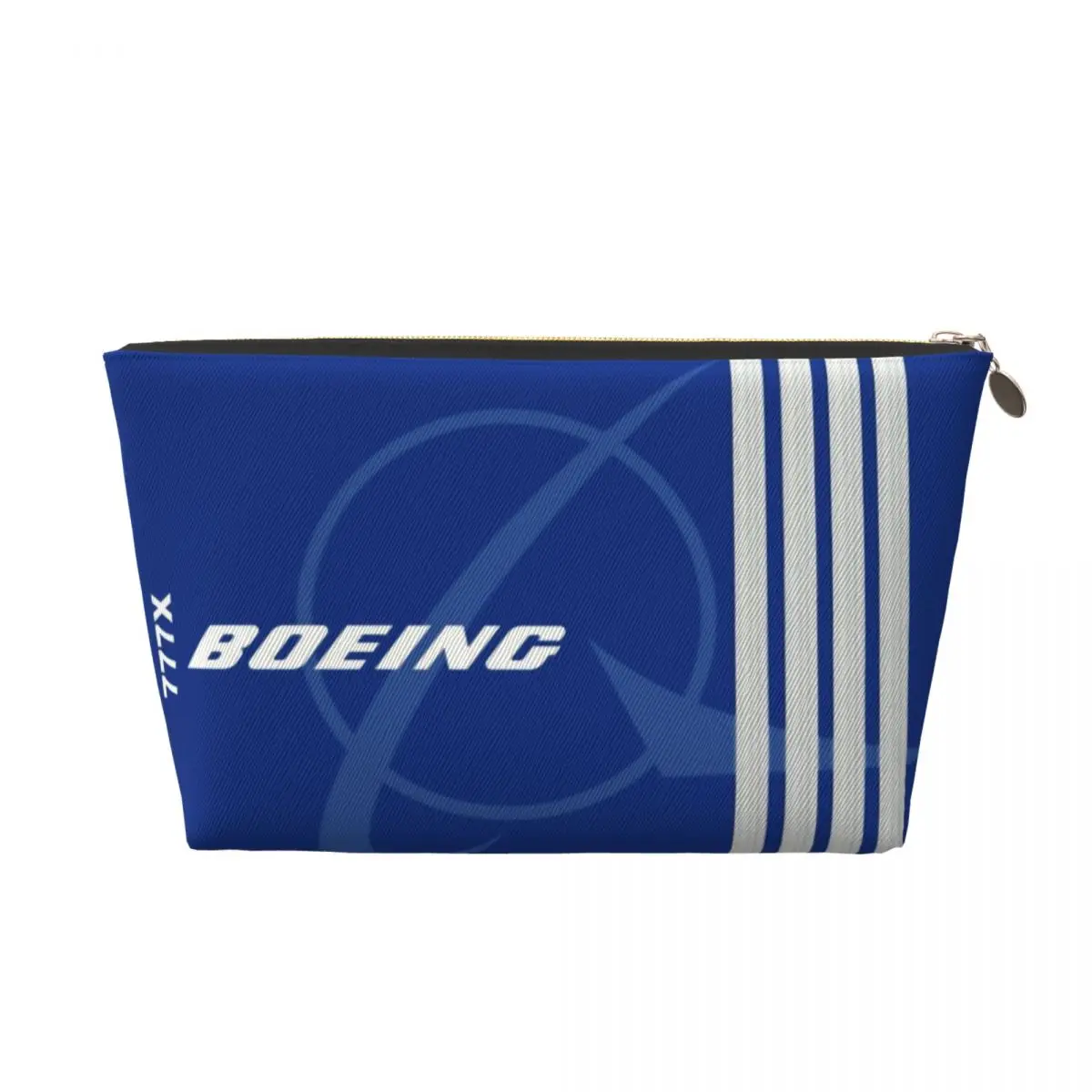 Custom Boeing 777X Captain Stripes Travel Cosmetic Bag  Aviation Aviator Flight Pilot Toiletry Makeup Organizer  Beauty Storage