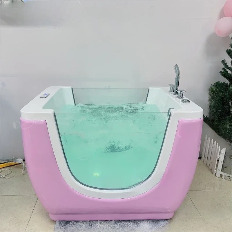 Multifunctional Acrylic Glass Spa Children\'s Bath Baby Spa Jacuzzi Freestanding Bath