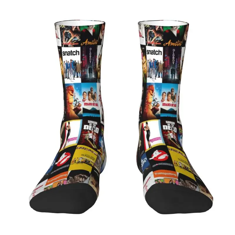 

Classic Film Movie Pattern Men Women Crew Socks Unisex Funny Cinema Theater Gift Spring Summer Autumn Winter Dress Socks