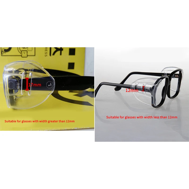 1 Pair Glasses Side TPU Clear Glasses Protective Covers Flap Side Protector