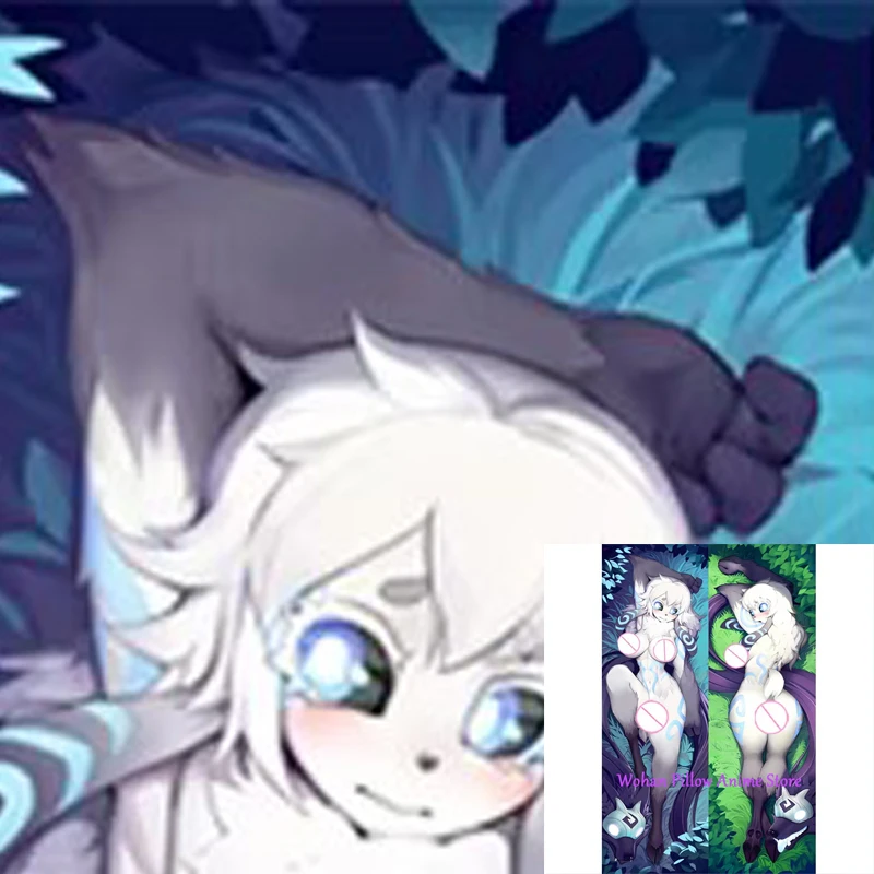 

Dakimakura Anime Pillow Cover Lamb & Wolf Double Sided Print Life-size Halloween Christmas