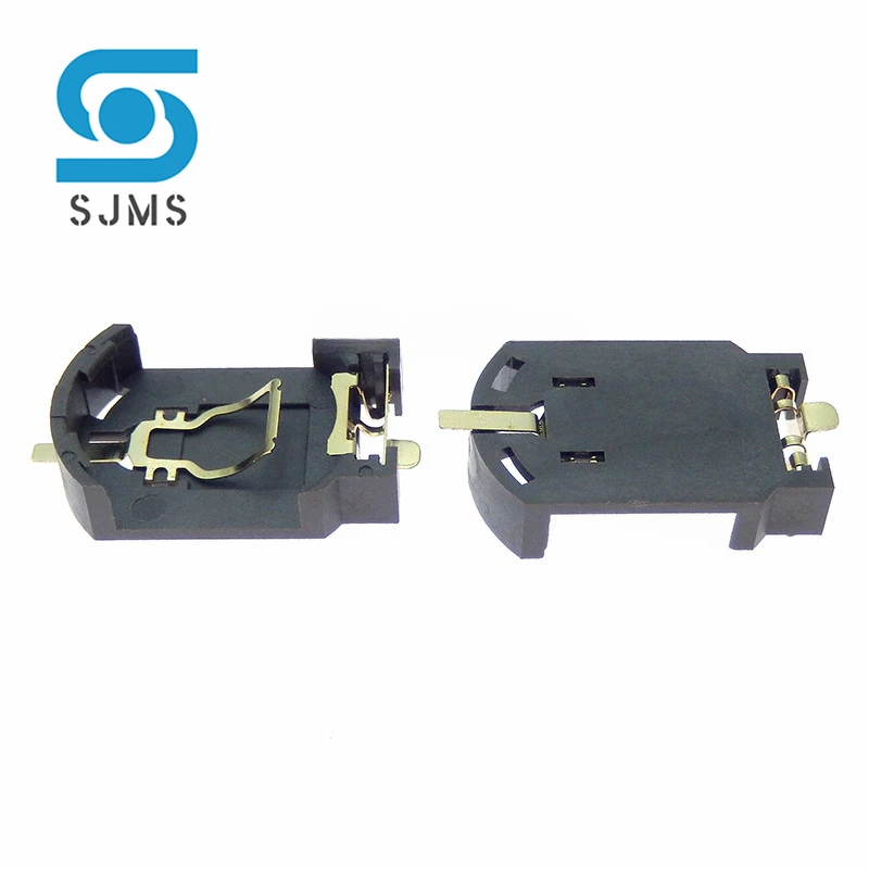 10Pcs CR2032 Battery Holder Coin Cell Button Socket Holder Case CR2032 Coin Cell Button Battery Holder Mounting Base SMT