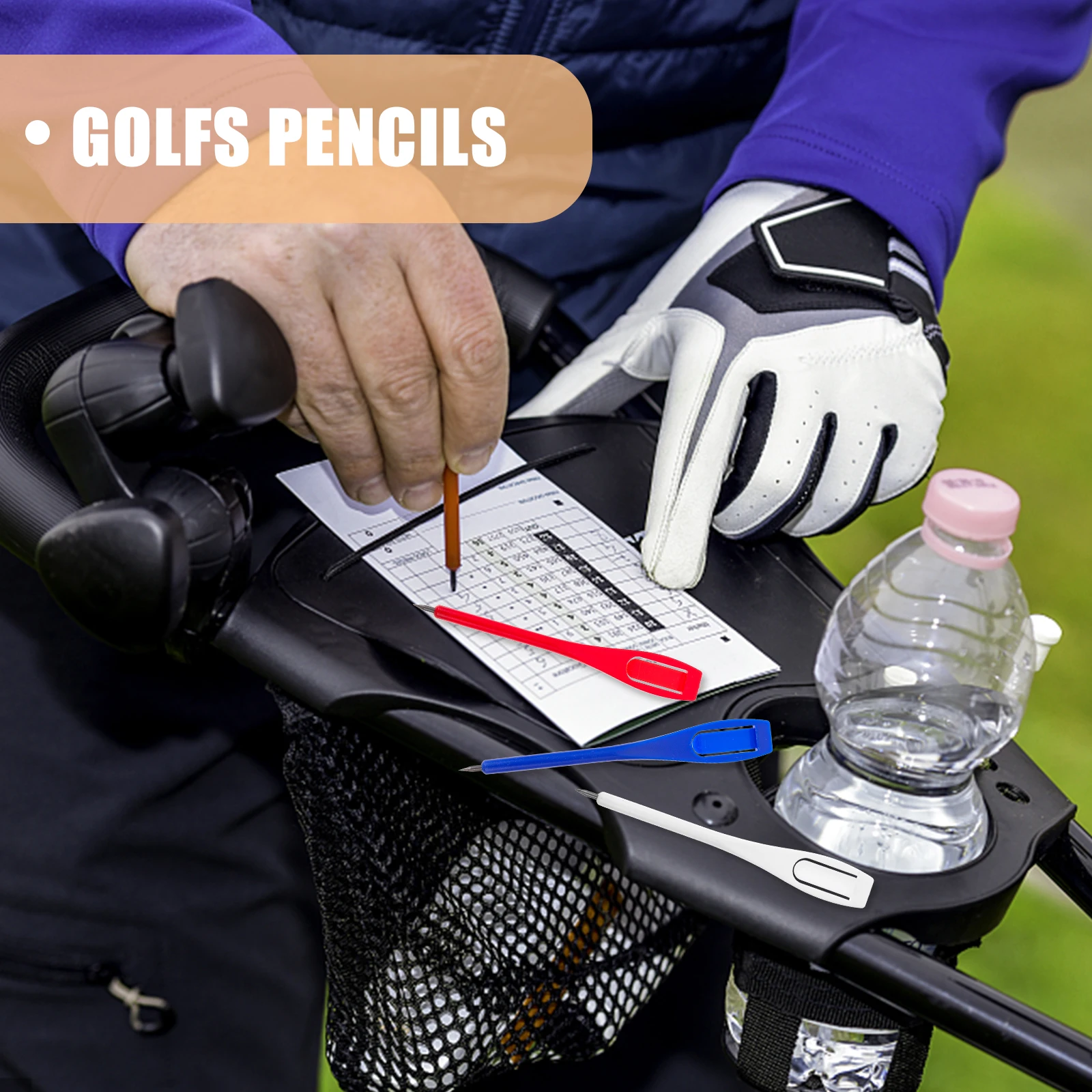 

40pcs Scoring Pencils Portable Golf Writing Tools Material Non Sharpening Black White Red Blue 2B Study Correction