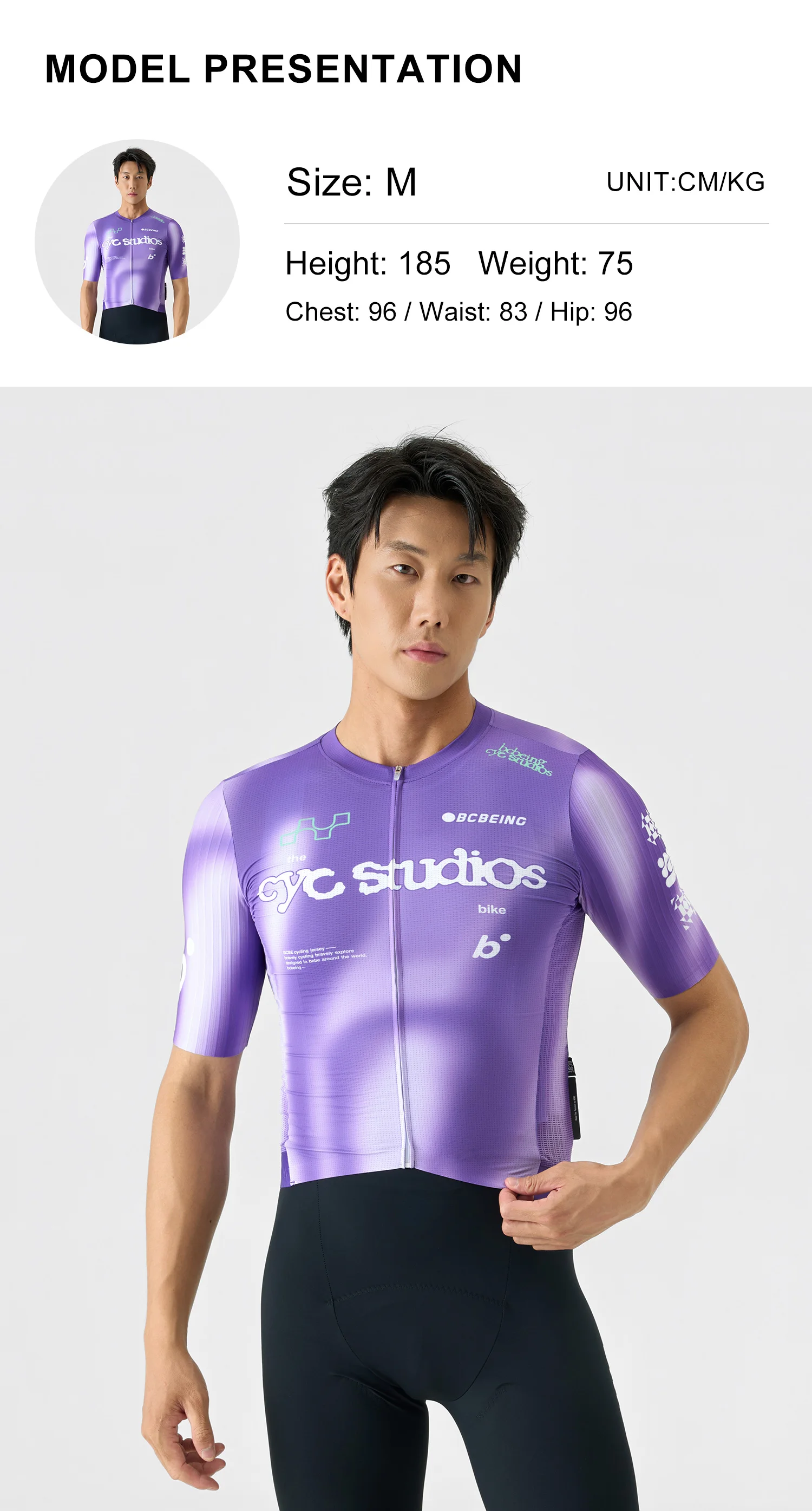 BCBE-ING AERO Fahrradtrikot Kurzarm Pro Race Fit Leichte Fahrradbekleidung Atmungsaktiv Schnelltrocknend YKK-Reißverschlüsse Fahrradtrikot – Detail 6