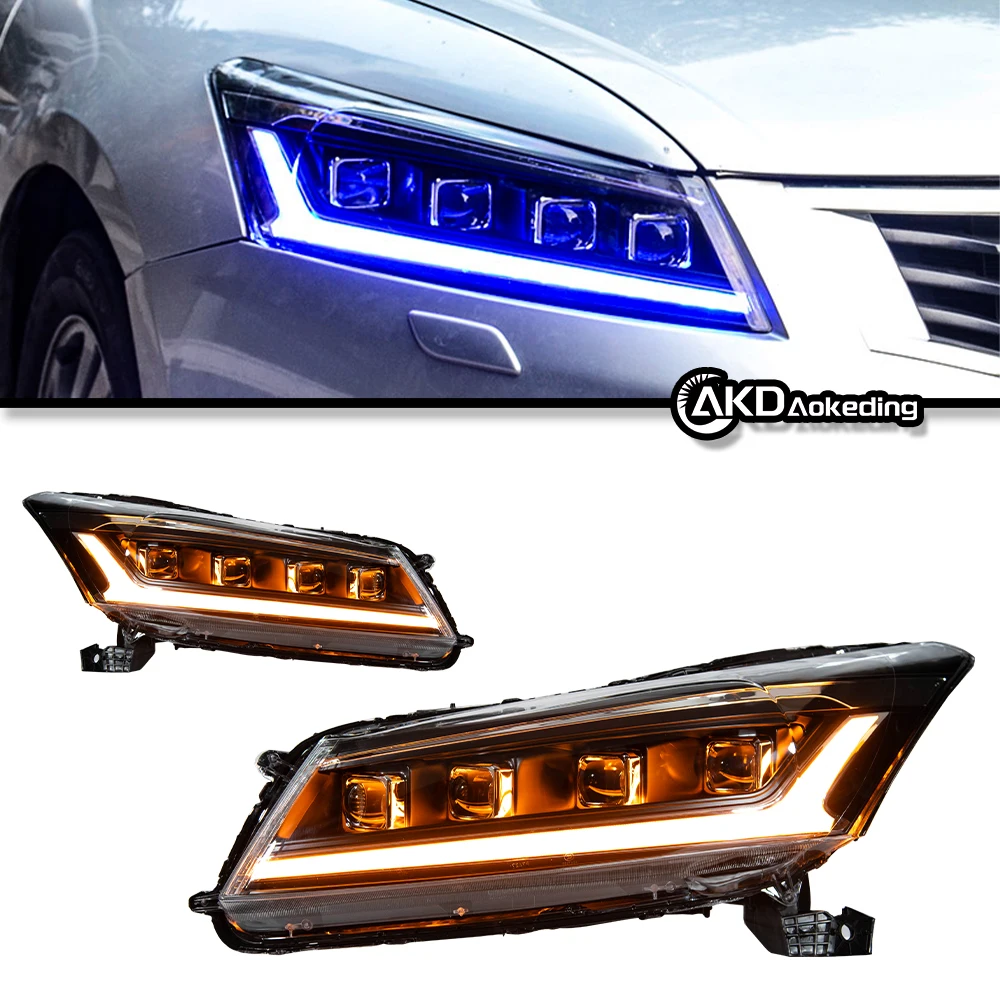 Auto Parts For Honda Accord G8 Headlights 2008-2013 latest Styling LED Daytime Lights Dual Projector Car Accesorios Modified