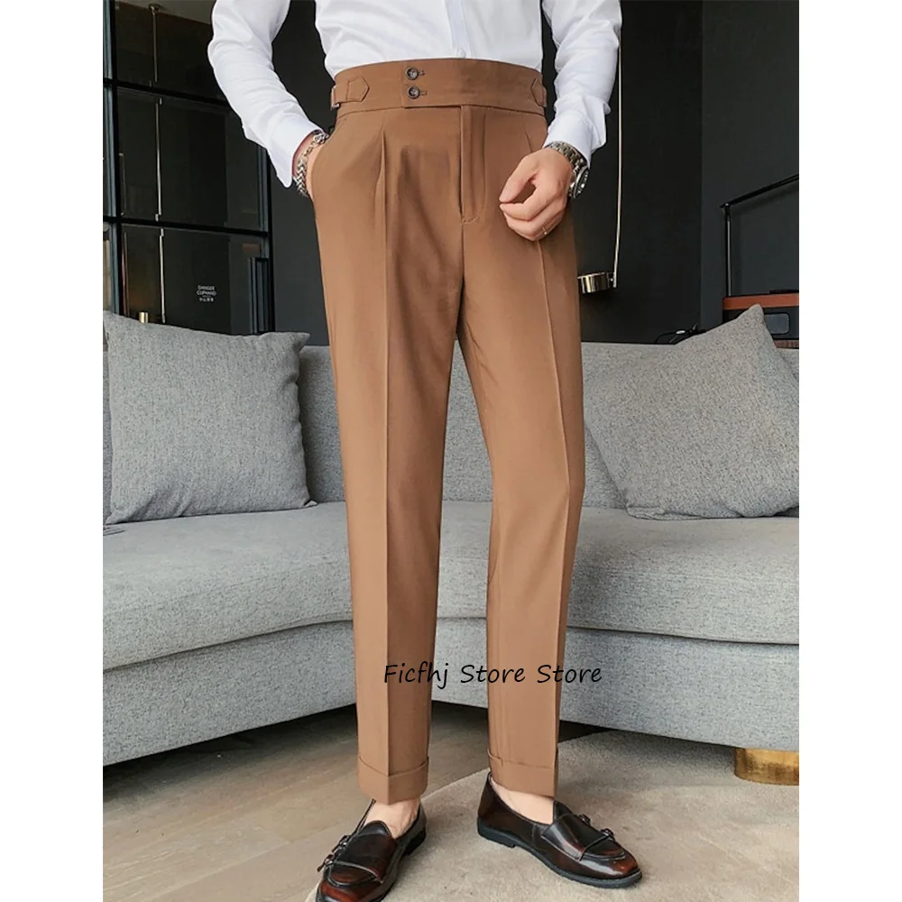 

Рабочие брюки, мужские удобные брюки для мужчин, брюки из полиэстера, деловые повседневные однотонные прямые брюки, классический пошив