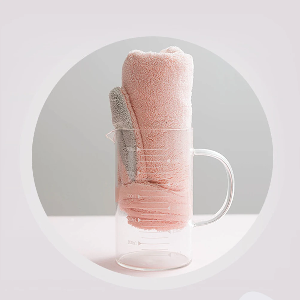 

2Pcs Practical Hair Towels Coral Fleece Comfortable Quick-Drying Fast Drying Head Wrap Water-Absorption Hair Towels for Women