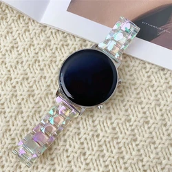 22mm 20mm Dazzling Transparent Band for Samsung Galaxy Watch 3 4 40/44m 41/45mm Slim Plastic Strap for Amazfit Huawei GT2 Correa