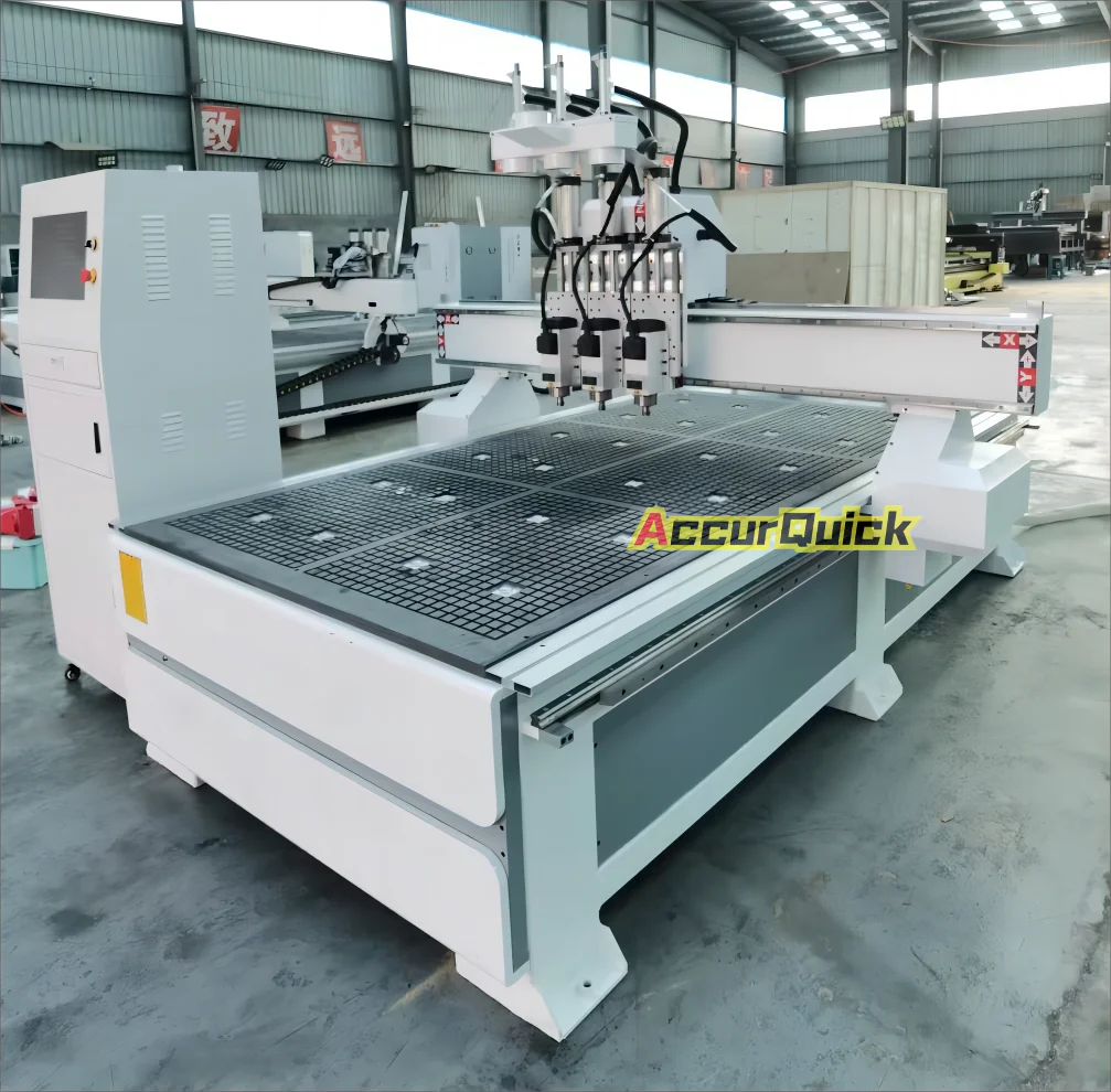 

Multi-Spindle CNC Wood Router with 3 Heads for Woodworking Engraving Carving