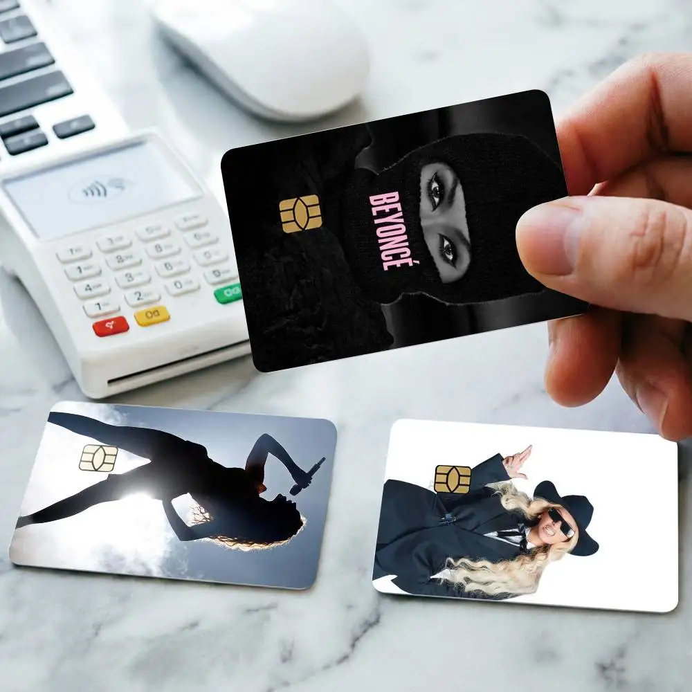 S-Superstar B-Beyoncé Credit Card HD Stickers Game Card Decal Small Chip Waterproof Sticker Gift