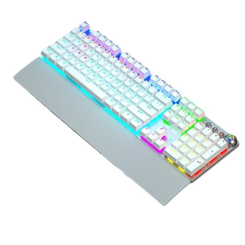 

Wired mechanical keyboard, home office game hand tray