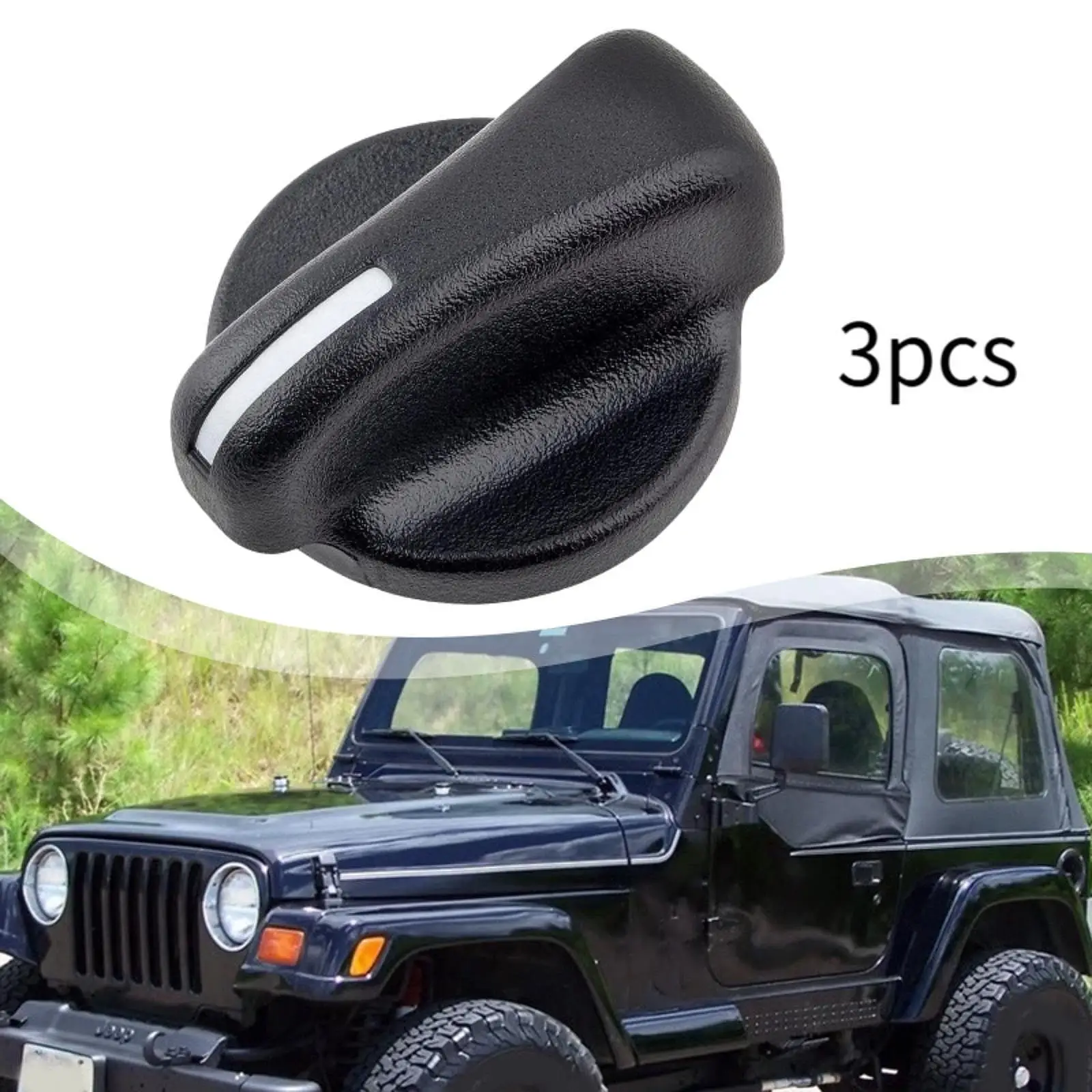 

Heater Air Control Knobs Vehicle Interior Repair Kit Wear Resistant Maintenance for RAM 1500 2500 Van Wrangler