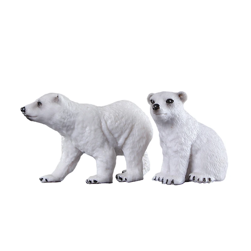 Arctic Polar Bear Action Figure Toy - Realistic Wildlife Animales Collection, Artic Animal Model for Kids & Collectors