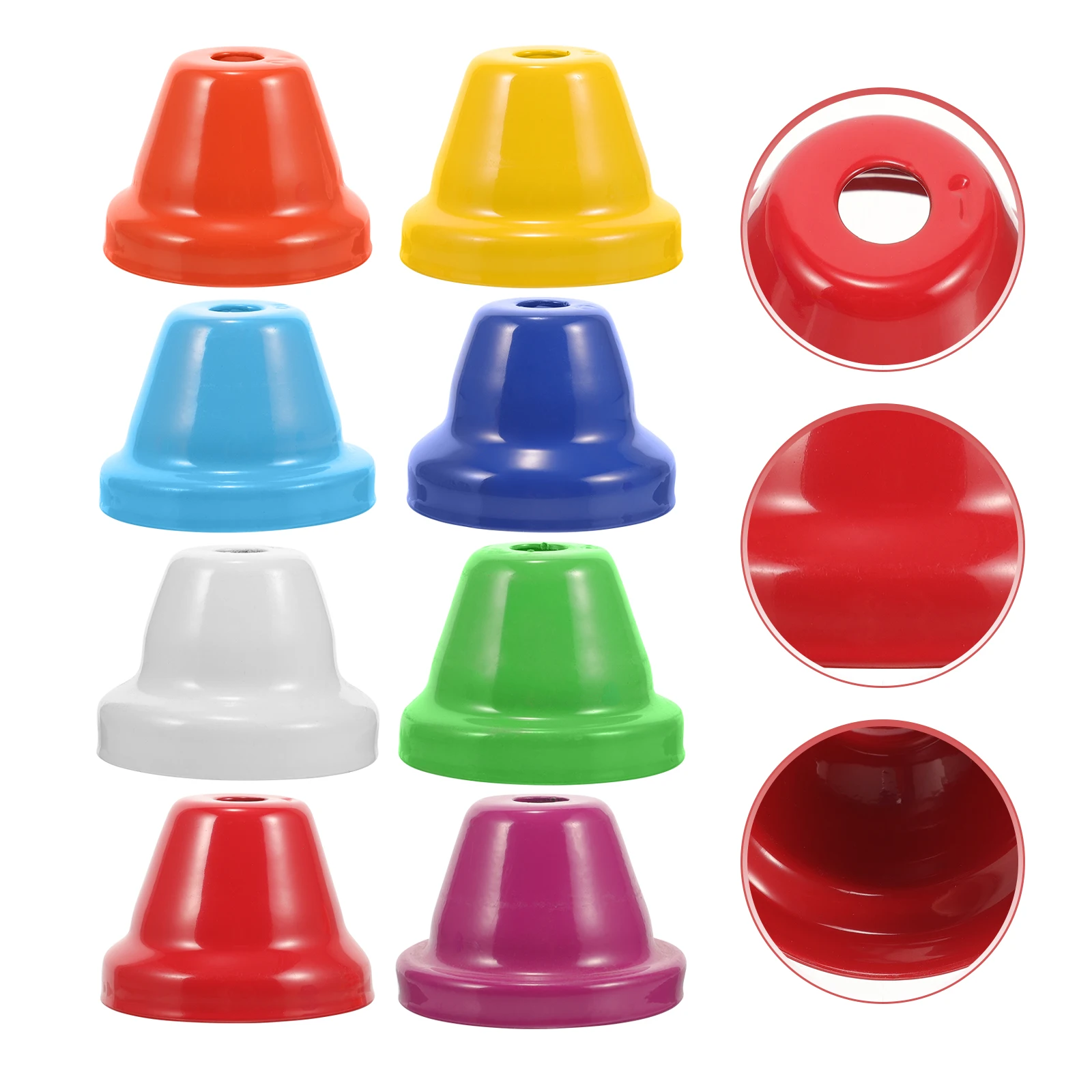 

8 Pcs Orff Musical Instrument Accessories Small Metal Colored Bells Decorative Mini DIY Craft Parts Baby Toys