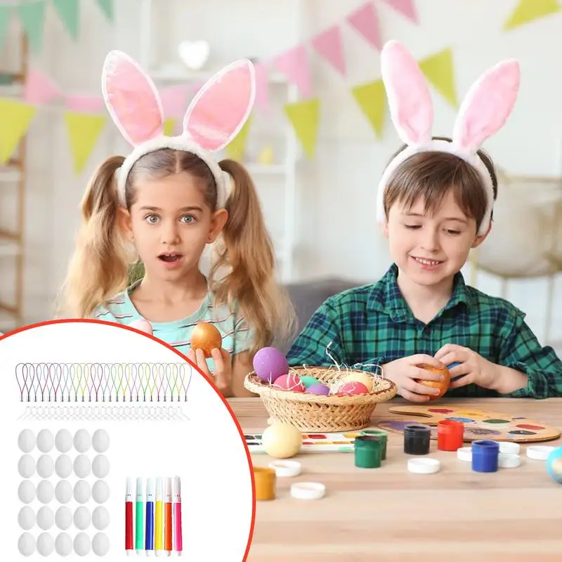 Kit di decorazione per uova di pasqua decorazioni pasquali Kit di disegno per bambini decorativi Kit di pittura Kit artigianali sicuri per bambini ragazzi ragazze