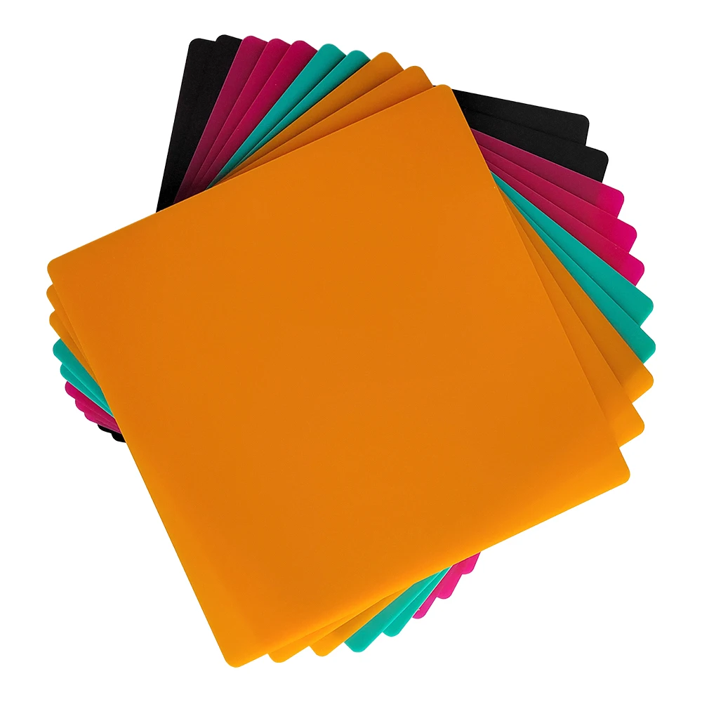 Creality 10pcs Colored Matte Acrylic Sheets 8x8inch 1/8 Thick Suitable for CO2 laser engravers and Falcon Series  Falcon2