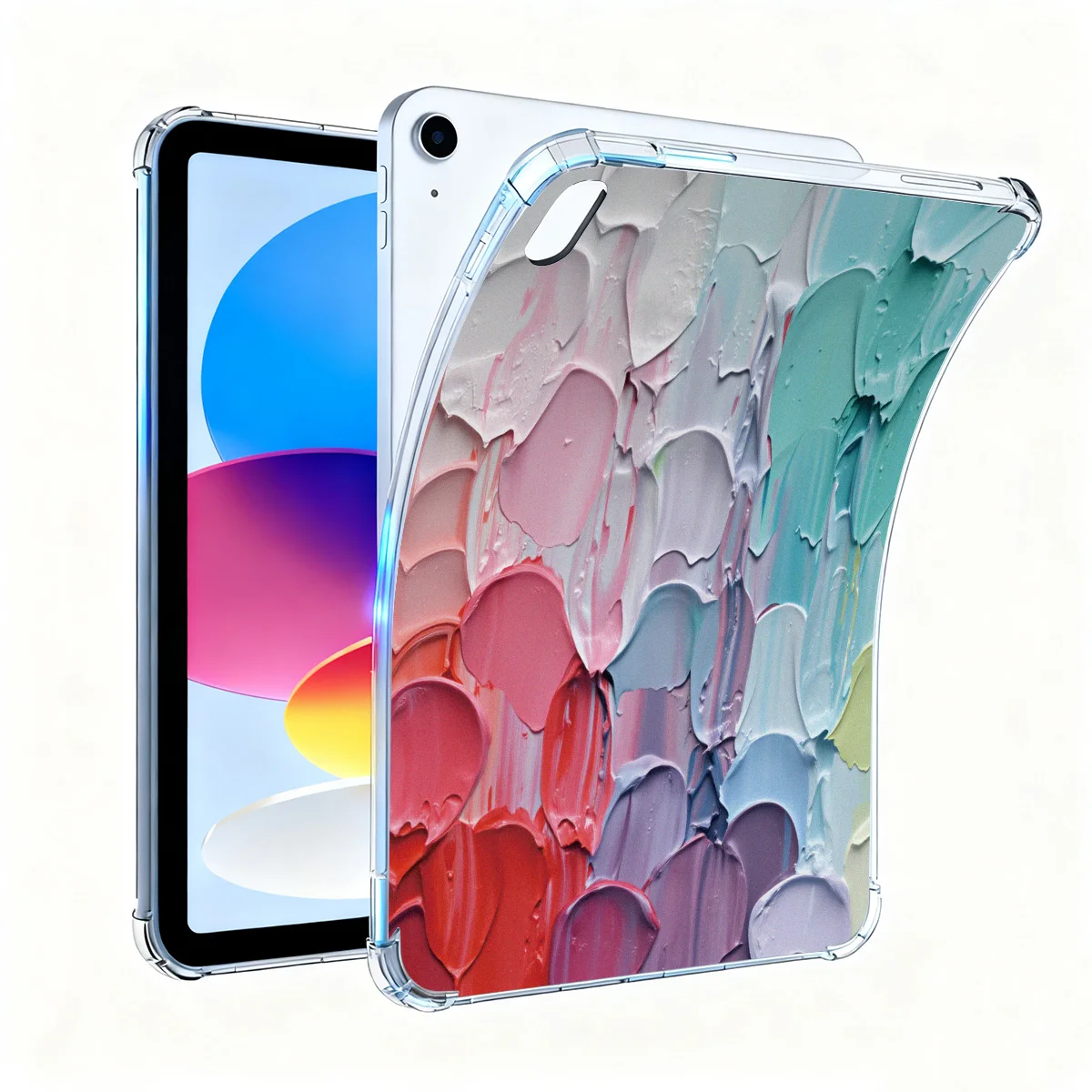 Colored Pigments Silicone Tablet Case For iPad Pro 11 Inch 2018 2022 12.9 Inch 2018 Air 13 2025 For iPad 5 6 Mini 6 5 4 3 2 1