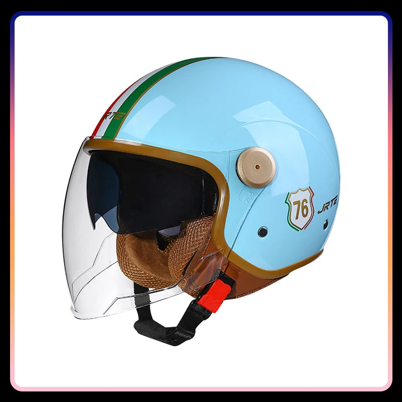 

Open Face Helmets Motorcycle Accessories DOT ECE Approved 3/4 Open Half Helmet Retro Semi-open Helmets Men Women Jet Helm