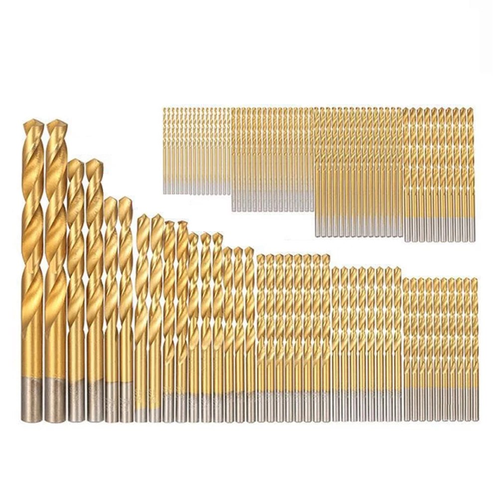 Set di punte da trapano in acciaio ad alta velocità per costruzioni generali Set di punte da trapano in metallo di lunga durata con piastra in acciaio da 99 pezzi