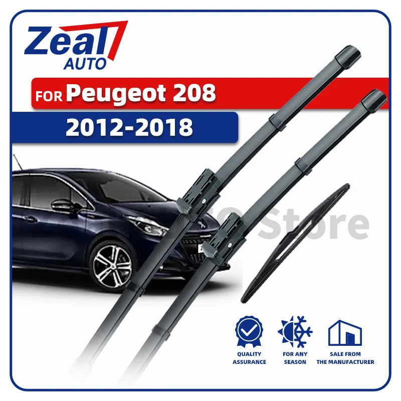 

Левые передние и задние щетки стеклоочистителя для Peugeot 208 MK1 A9 2012-2018 GTi, 3 шт., лобовое стекло 26 "16" 14", аксессуары