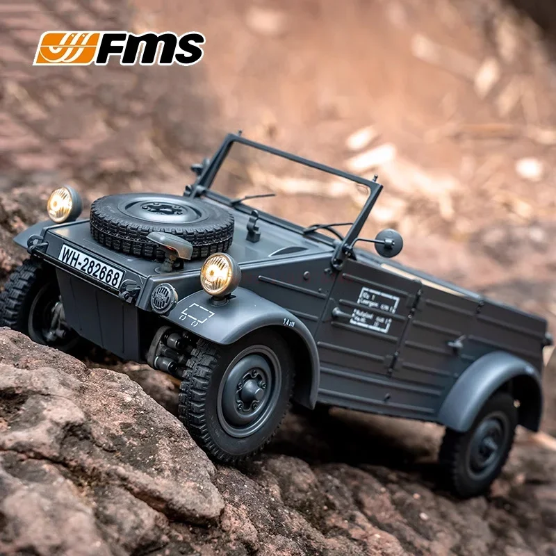 Fms Type82 Kubelwagen 1/12 RTR RC Car symuluje elektryczny model samochodu zdalnie sterowanego napęd na cztery koła zabawki chłopięce o zmiennej