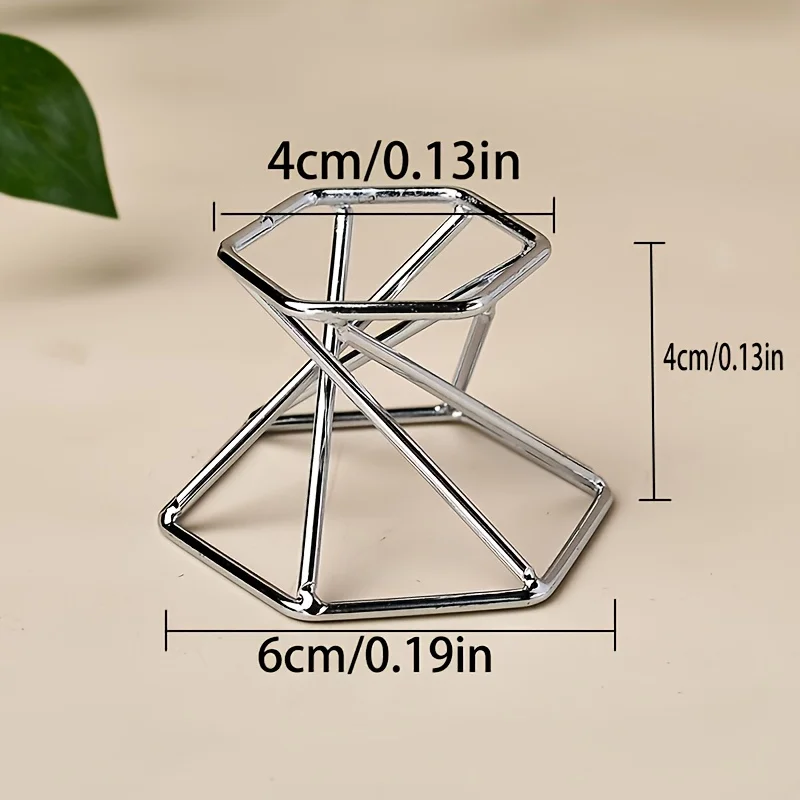 1Pc Metal Electroplated Iron Geometric Crystal Ball Stand Electroplated Iron Sphere Display Base Holder For Home Decoration