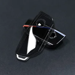 Transparent Soft Tpu Car Key Case Cover Shell Fob For 2023 2024 BMW X1 iX XM X5 X6 X7 i7 Smart Key Protect Shell AccessoriesClea