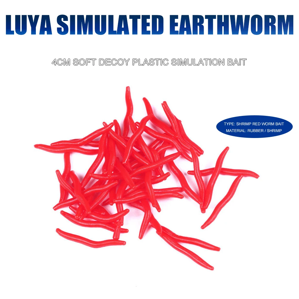 50 قطعة مجموعة طعوم دودة لينة المطاط الروبيان البلاستيكية الاصطناعي بيونيك دودة سويم كرانكبيت أدوات صيد السمك