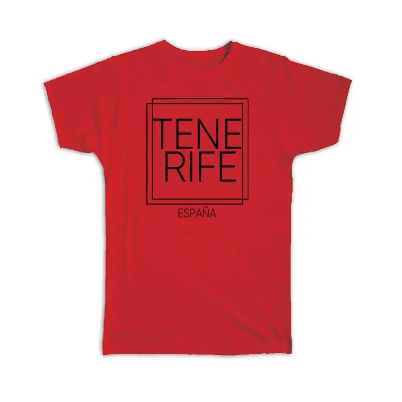 

TENERIFE Spain Square Modern Minimalist Font T shirt