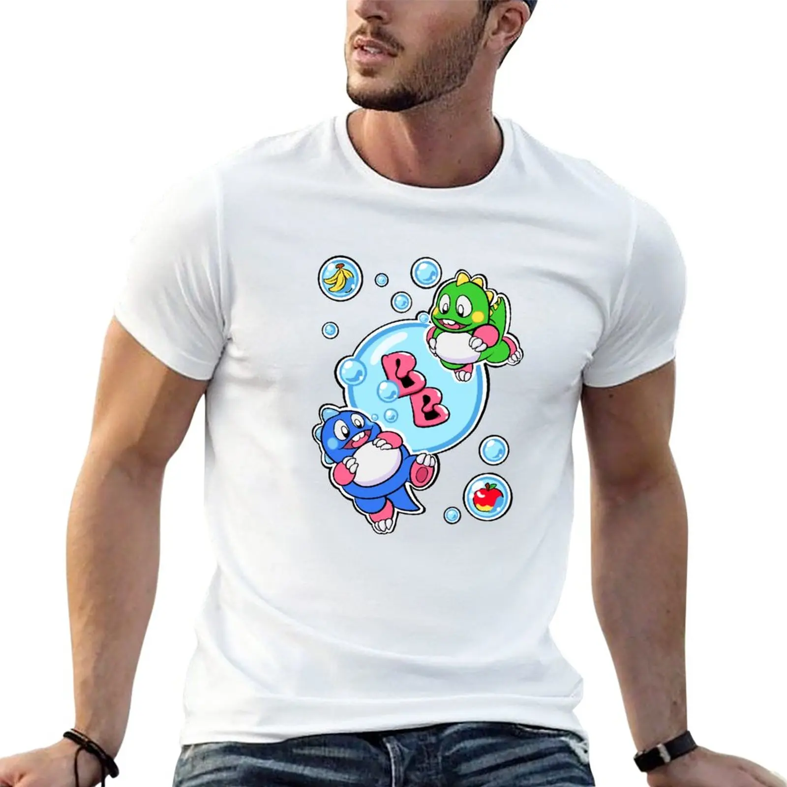 

New Bubble Bobble! T-Shirt plus size tops Blouse cute clothes plain t-shirt mens cotton t shirts