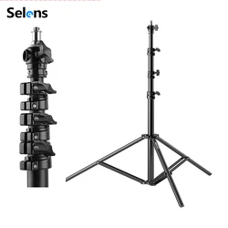 Selens 280cm Air Cushioned Light Stand Heavy Duty Aluminum Alloy Tripod for Photography Studio Softbox Ring Light Flash Backdrop