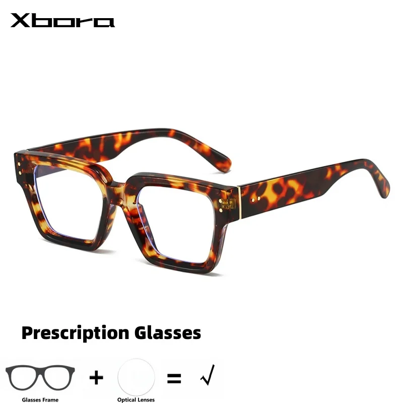 Men Women Rectangular Frame Customized Prescription Glasses Comfortable Professional Progressive Multifocal Myopia Eyewear P1042