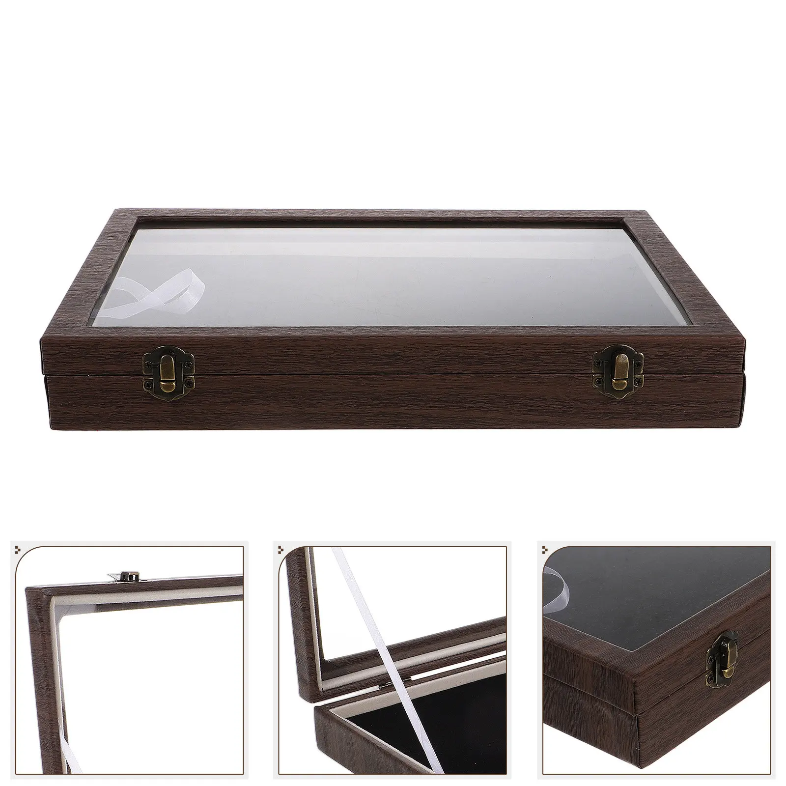 

Transparent Lid Badge Storage Box Large Capacity Pin Collection Display Case for Medals Brooches Earrings Rings Portable Desktop
