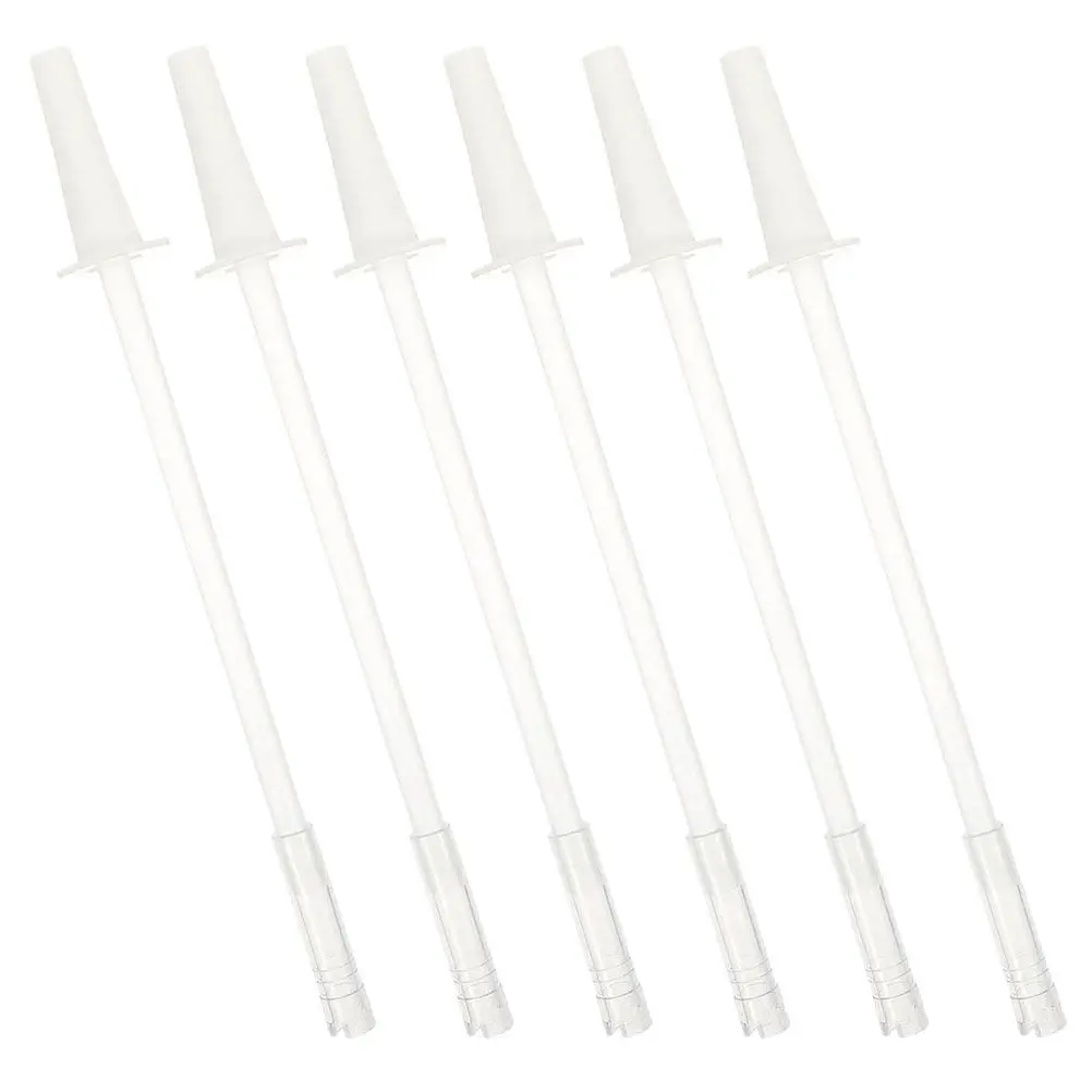 6Sets Water Cup Straw Sturdy Silicone Reusable Straw for Cold Beverages Smoothies Water Bottle Accessory