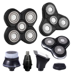 Replacement Electric Shaver Head Nose Trimmer Hair Clipper Head Facial Cleaning Brush Spare 3D 4D 5D Floating Razor Beard Head