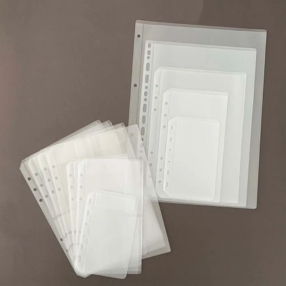 

10Pcs Transparent Loose-Leaf Notebook Refill Paper PVC Category Page Tab Spiral Binder Divider Page Separator Matte Clear