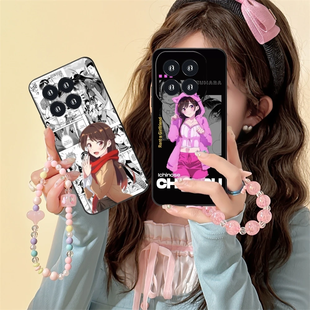 Anime Chizuru Ichinose Mobile Cell Phone Case for Xiaomi 14 13 12 11 10 9 T Ultra Lite Pro S SE X 5G Black Phone Cover Shell