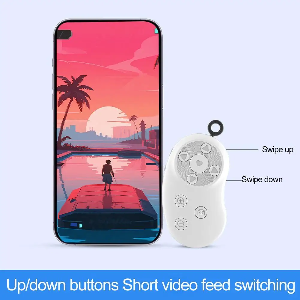 

Практичная беспроводная Bluetooth-мышь с зумом, воздушная мышь для селфи для TikTok Youtube, короткое видео, просмотр, новая страница, поворотный пульт дистанционного управления