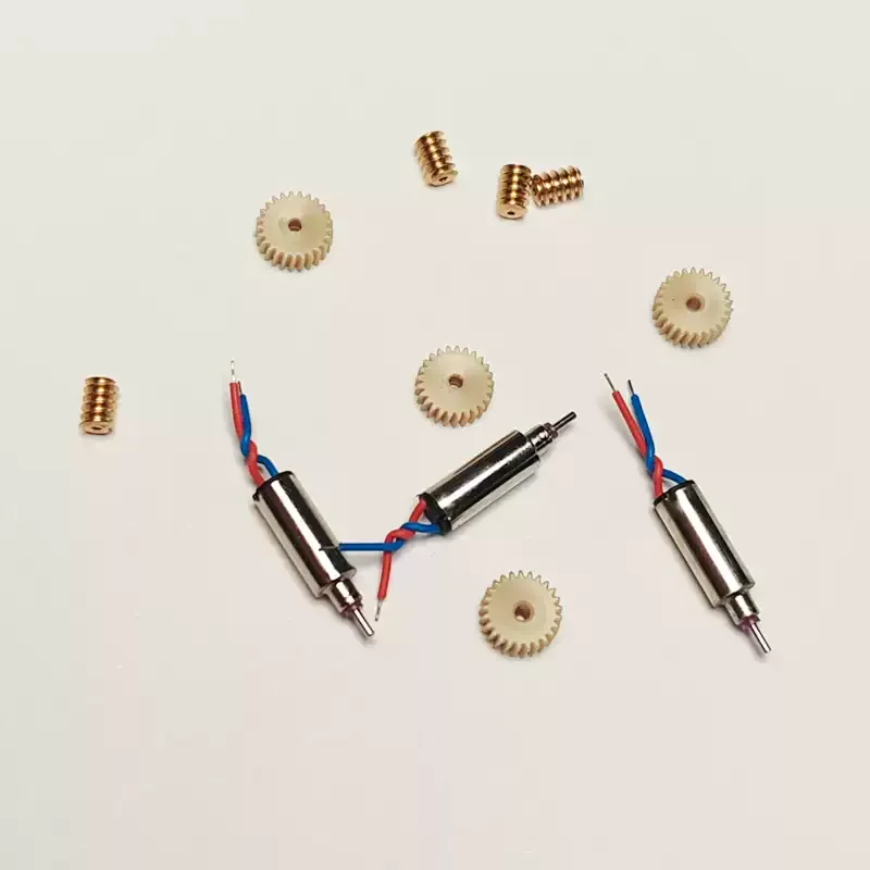 Micro Right Angle Worm Gear Set, 0.2M 25T with 0.6mm/1mm Bore Hole, for Mini DC Motor Reduction Drive