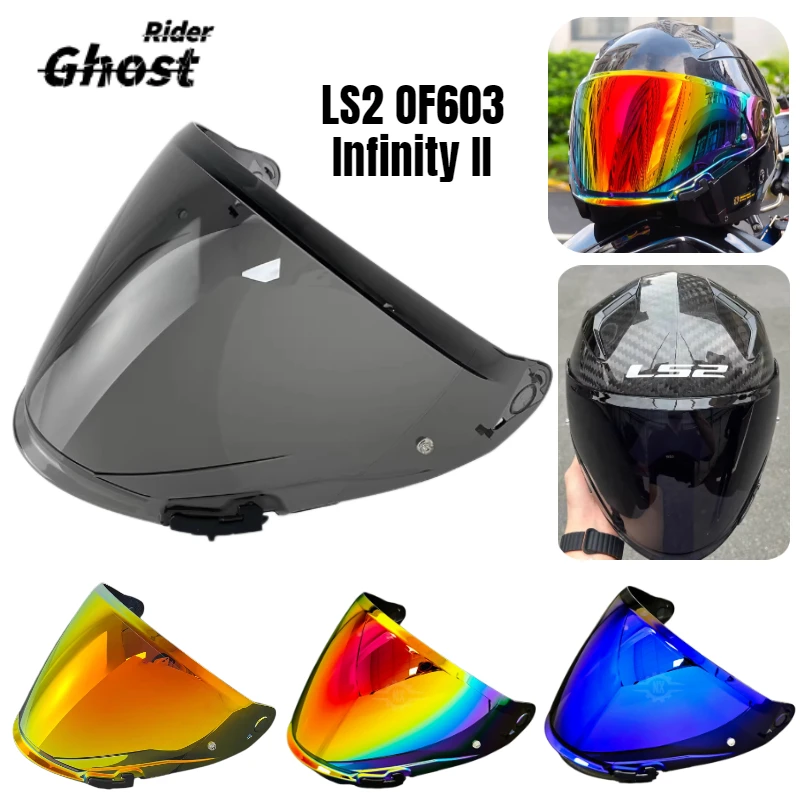 Hot Motorcycle Helmet Visor for LS2 OF603 Infinity II Open Face Shield UV Protection Windshield Replacement Moto Accessories