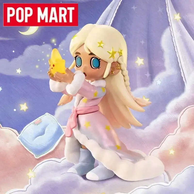 POP MART Lil Peach Riot Sleepover Series Blind Box Toys Doll Mystery Box Cute Anime Figure Guess Bag Collezione di ornamenti per il desktop