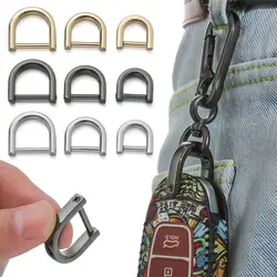 1PCS Metal Detachable open screw D Ring buckle shackle clasp for Leather Craft Bag strap belt handle shoulder webbing